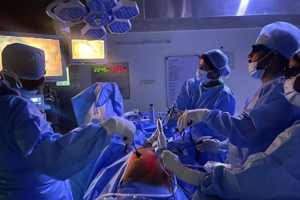 Dr. Arun Nair performing Surgery