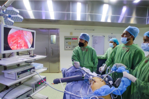 Dr. Arun Nair performing Surgery