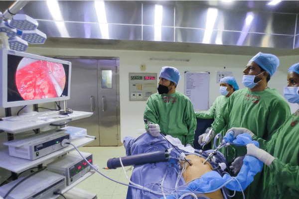 Dr. Arun Nair performing Surgery